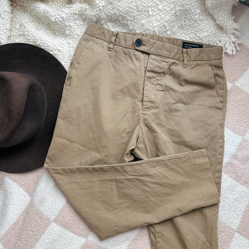 All Saints Thirty One Khaki Chinos perfect for workwear